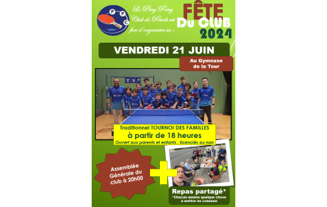 Assemblée générale et Fête du club